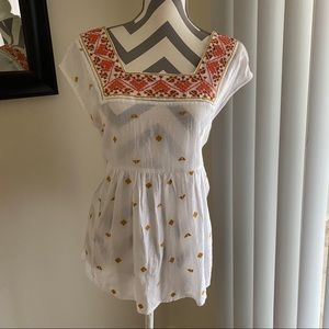 Lucky Brand Embroidered Sleeveless Blouse